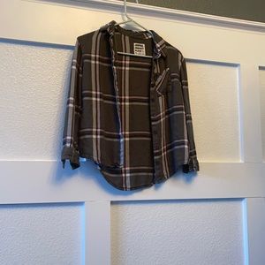 Green and pink button down shirt girls